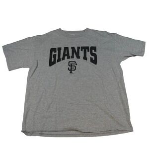 VTG adidas Shirt San Fransisco Giants Mens Large Gray‎ Print front back Baseball